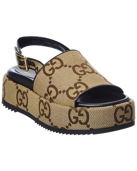 gucci brown platform sandals